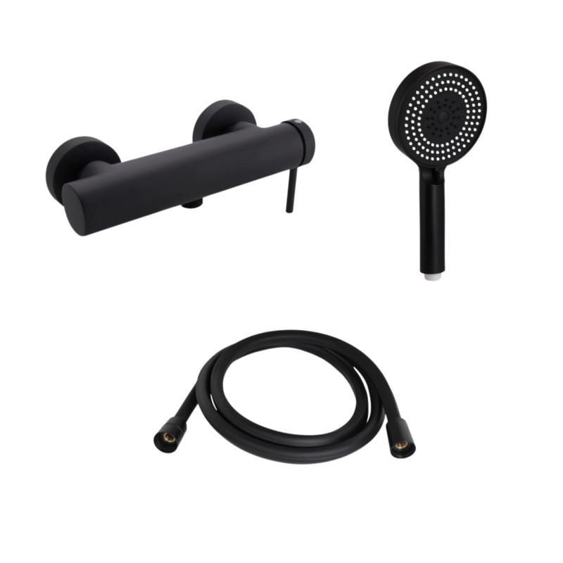 Комплект Qtap Robin Black Matt: Смеситель QTROB4060102B + Держатель QT829910842854OB + Шланг QTHADPVCSQ160B + Комплект Qtap Robin Black Matt: Смеситель QTROB4060102B + Держатель QT829910842854OB + Шланг QTHADPVCSQ160B +