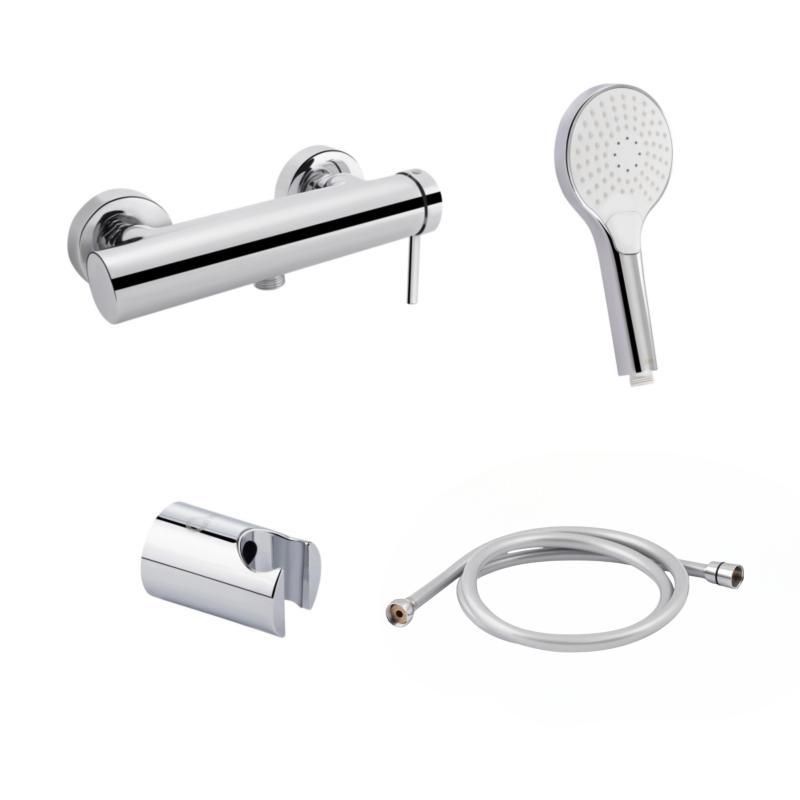 Комплект для душевой комнаты Qtap Robin Chrome: Смеситель QTROB4060102C + Держатель QTCRMA030 + Шланг Комплект для душевой комнаты Qtap Robin Chrome: Смеситель QTROB4060102C + Держатель QTCRMA030 + Шланг
