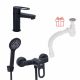 Комплект для Ванной Latwa: Смеситель для раковины LDLAT001BLA45418 + Смеситель для душевой кабины