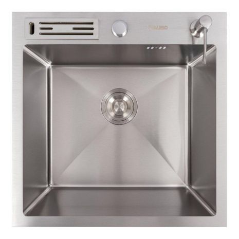 Мойка нержавейка Valeso Handmade з подставкой для ножей (3,0/0,8) 50*50