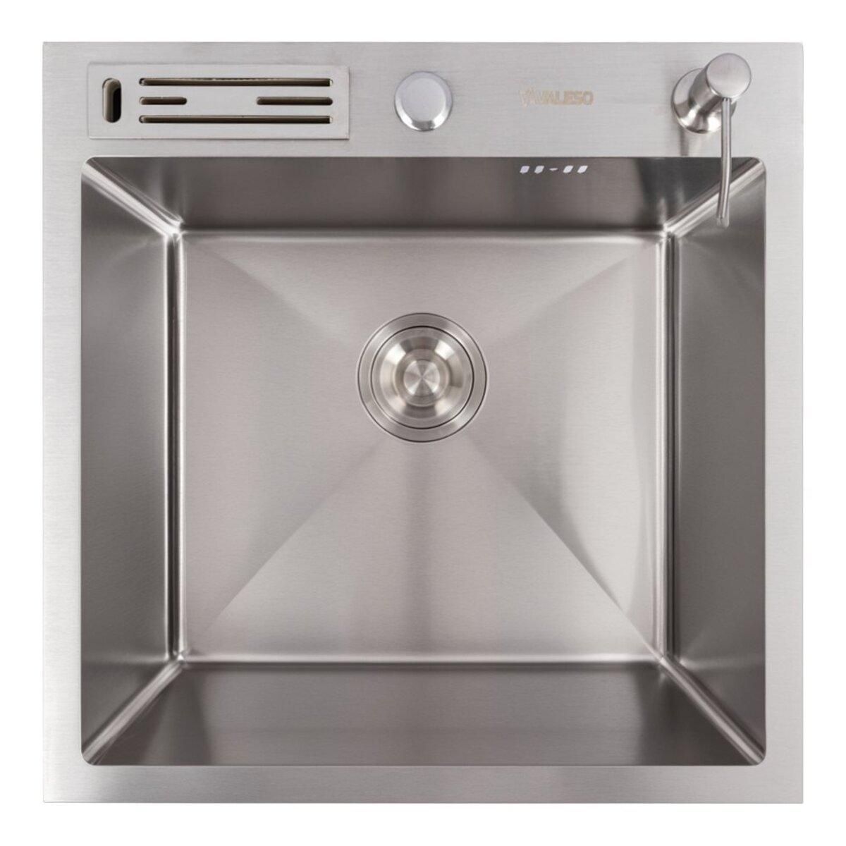 50*50 Мийка нержавійка Valeso Handmade з підставкою для ножів (3,0/0,8) 50*50 Мийка нержавійка Valeso Handmade з підставкою для ножів (3,0/0,8)