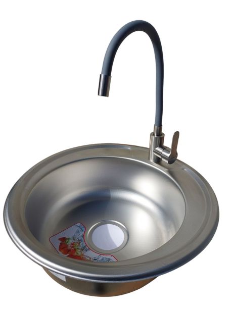 Мийка та змішувач для кухні з нержавіючої сталі Zerix DAX 011 Refl Gray