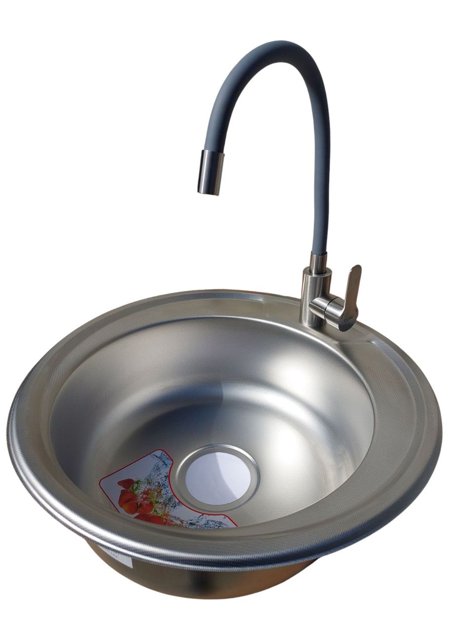 Мийка та змішувач для кухні з нержавіючої сталі Zerix DAX 011 Refl Gray Мийка та змішувач для кухні з нержавіючої сталі Zerix DAX 011 Refl Gray