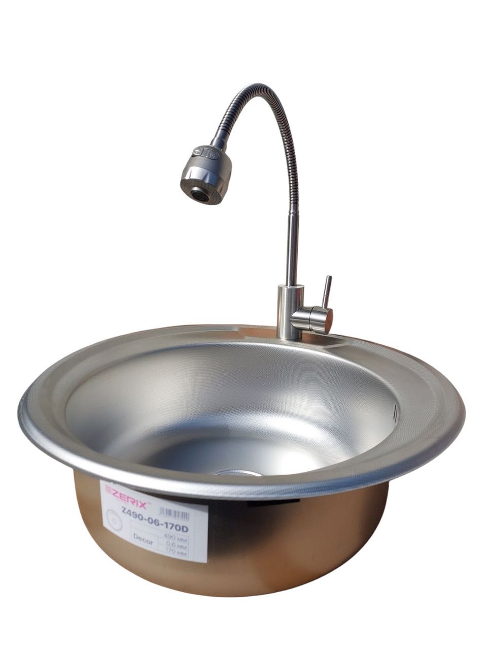 Комплект мийка кухонна та змішувач з нержавіючої сталі Zerix SUS 011 Reflector Комплект мийка кухонна та змішувач з нержавіючої сталі Zerix SUS 011 Reflector