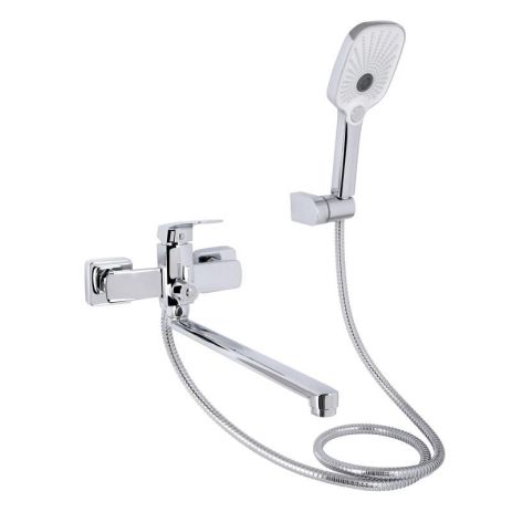 Змішувач для ванни Qtap Tern з довгим поворотним виливом (з душовим гарнітуром) QTTER260CRM47587 Chrome Змішувач для ванни Qtap Tern з довгим поворотним виливом (з душовим гарнітуром) QTTER260CRM47587 Chrome