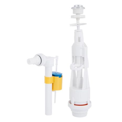 Lidz LT05 Комплект арматура з клапаном бічного подавання 1/2, хром кнопка