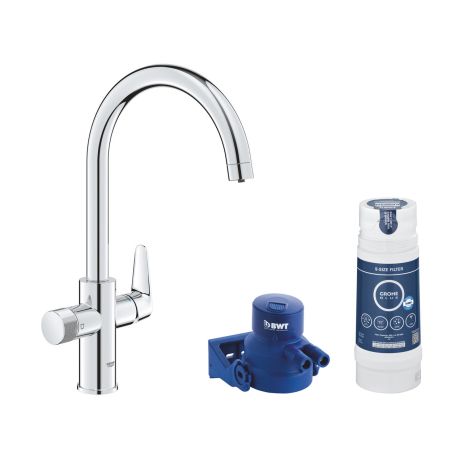 Смеситель для кухни Grohe Blue Pure StartCurve 30592000 с фильтром Blue S-Size 40404001 и головкой 64508001