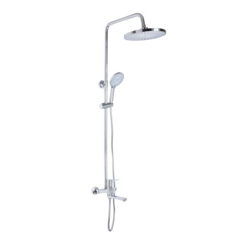 Душевая система универсальная Qtap Aries на три потребителя (с изливом) QTARI1112CRM47606 Chrome