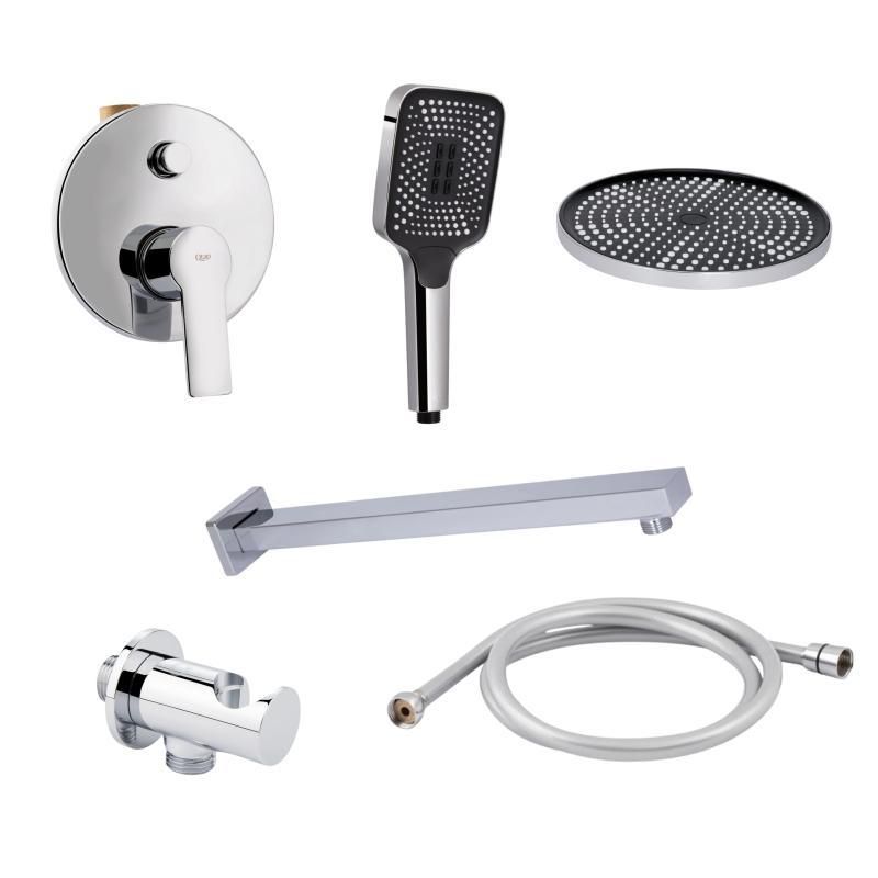 Комплект для душа Qtap Ustek: Смеситель QTUST6216107ODC+Душ. Комплект для душа Qtap Ustek: Смеситель QTUST6216107ODC+Душ.