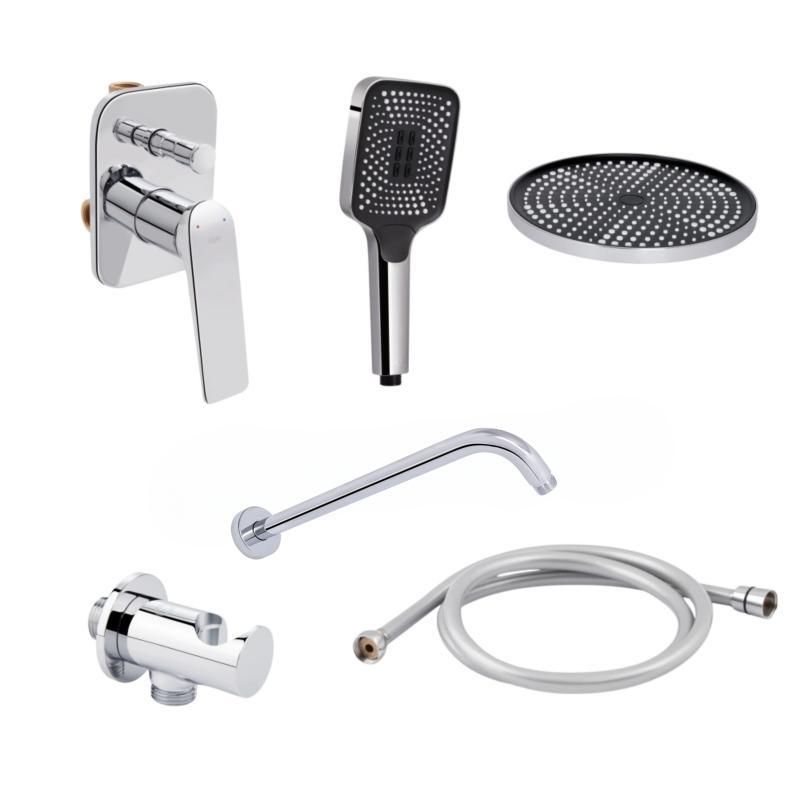 Комплект для душа Qtap Vlasta: Смеситель QTVLA6028102NC+Душ. набор( Комплект для душа Qtap Vlasta: Смеситель QTVLA6028102NC+Душ. набор(