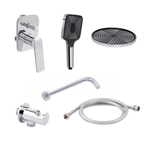 Комплект для душа Qtap Vlasta: Смеситель QTVLA6028102NC+Душ. набор( Комплект для душа Qtap Vlasta: Смеситель QTVLA6028102NC+Душ. набор(