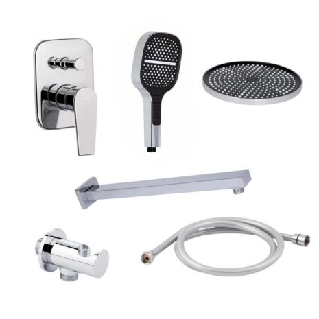 Комплект для душа Qtap Stenava: Смеситель QTST6245102DC+Душ. Комплект для душа Qtap Stenava: Смеситель QTST6245102DC+Душ.