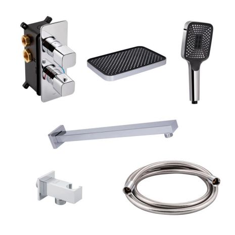 Комплект для душа Qtap Votice: Смеситель QTVOT65T105NGC+Душ. Комплект для душа Qtap Votice: Смеситель QTVOT65T105NGC+Душ.