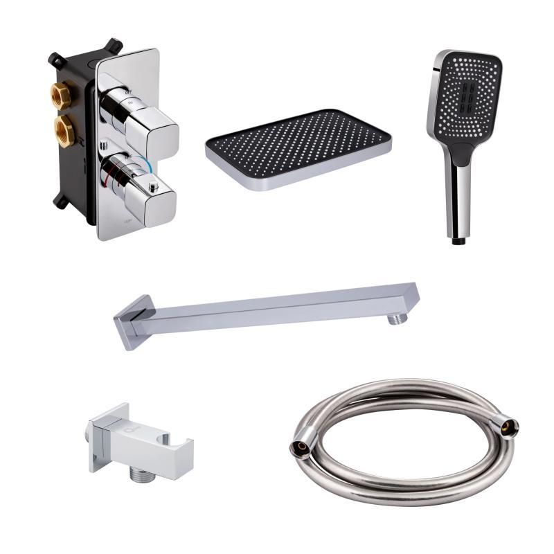 Комплект для душа Qtap Votice: Смеситель QTVOT65T105NGC+Душ. Комплект для душа Qtap Votice: Смеситель QTVOT65T105NGC+Душ.