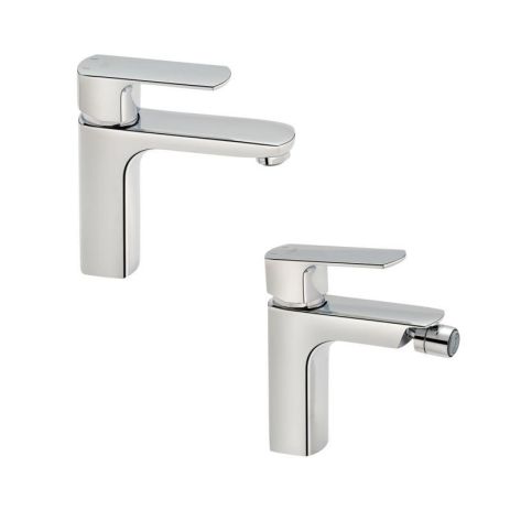 Комплект смесителей Qtap Lipno: Смеситель для раковины QTLIPNO10101C + Смеситель для биде QTLIPNO2023101C