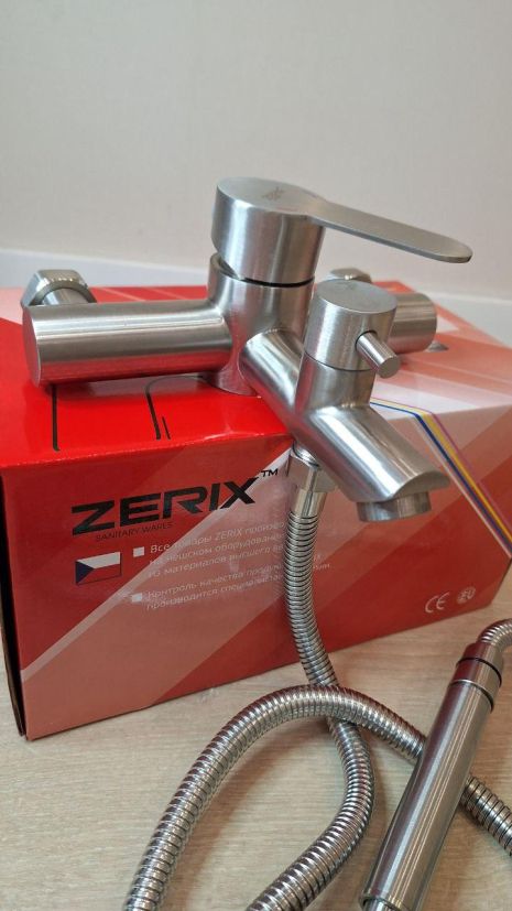 Змішувач для ванної кімнати ZR Dax 142 euro з нержавіючої сталі