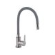 Змішувач для кухні Brinex Pure 015F3 з гнучким виливом Nickel/Grey BRIPUR015F3NKG