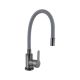 Змішувач для кухні Brinex Pure 015F3 з гнучким виливом Graphite/Grey BRIPUR015F3GRG