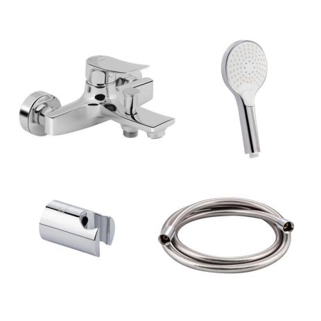 Комплект для ванной комнаты Qtap Nihonto Chrome: Смеситель QTNH3022101DC + Держатель QTCRMA030 + Шланг Комплект для ванной комнаты Qtap Nihonto Chrome: Смеситель QTNH3022101DC + Держатель QTCRMA030 + Шланг