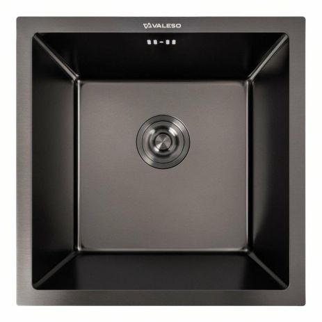 Кухонная мойка PVD черная 44*44 VALESO Handmade монтаж под столешницу (3.0/0.8) Кухонная мойка PVD черная 44*44 VALESO Handmade монтаж под столешницу (3.0/0.8)