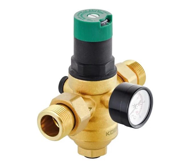 Редуктор тиску з фільтром тонкого очищення та манометром Чехія KR. 1241 3/4" Редуктор тиску з фільтром тонкого очищення та манометром Чехія KR. 1241 3/4"