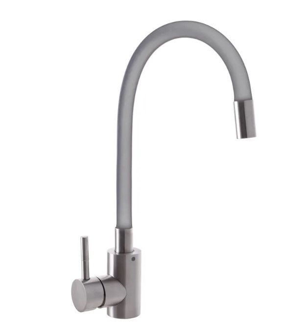 Змішувач для кухні з гнучким силіконовим виливом MiX SUS 011 Reflector Gray Змішувач для кухні з гнучким силіконовим виливом MiX SUS 011 Reflector Gray