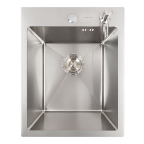 Кухонна мийка нержавійка 40 на 50 см VALESO Handmade (сифон круглий 3,0/0,8)