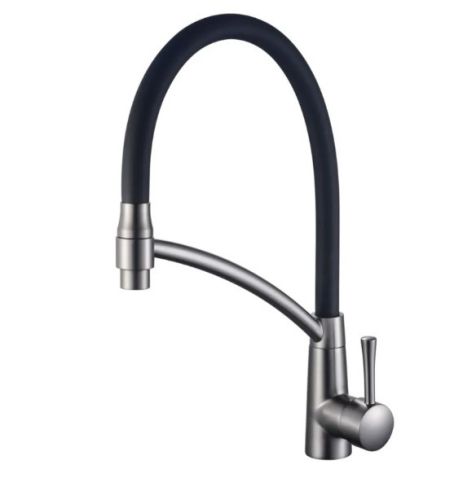 Змішувач для кухні латуний з гнучким виливом MiX Premium ROSSI 017 GRAPHITE