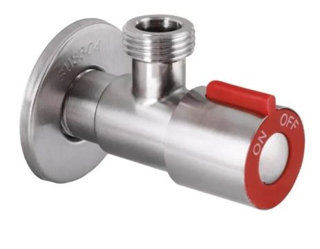 Кран для подключения сантехнических приборов Champion VAL-02 1/2x1/2 красный из нержавейки