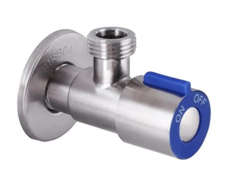 Кран для подключения сантехнических приборов Champion VAL-01 1/2x1/2 синий из нержавейки