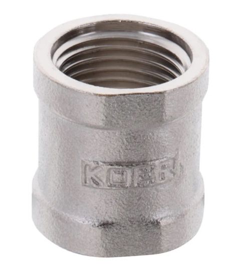 Муфта латунна 1/2 KR KF.C06 нікельована