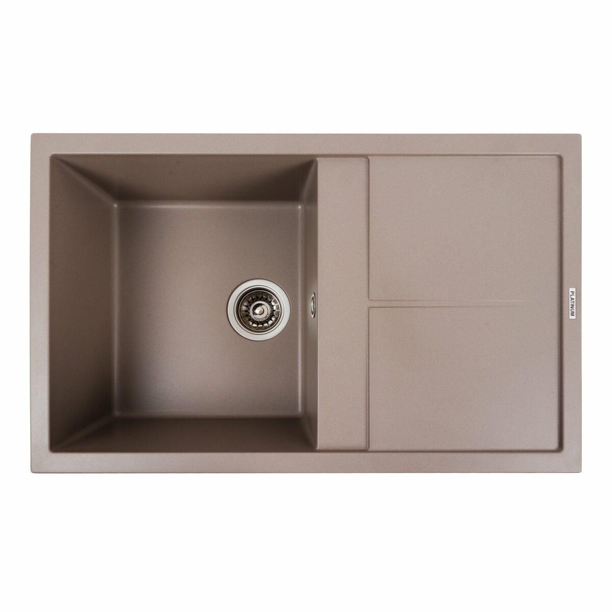 Гранітна мийка для кухні Platinum 7950 Selena матова Дюна Гранітна мийка для кухні Platinum 7950 Selena матова Дюна