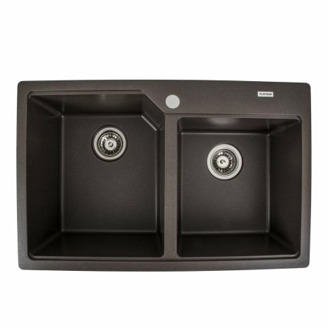 Гранитная мойка для кухни Platinum 7850 HARMONY матовая Темная скала
