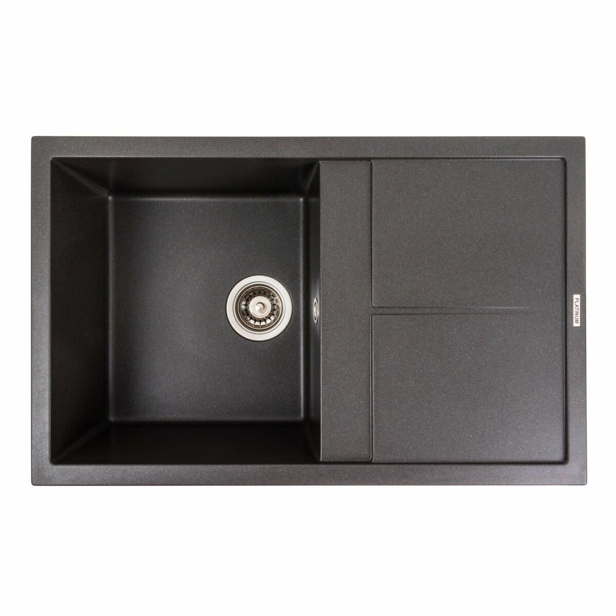 Гранитная мойка для кухни Platinum 7950 Selena матовый Морион Гранитная мойка для кухни Platinum 7950 Selena матовый Морион