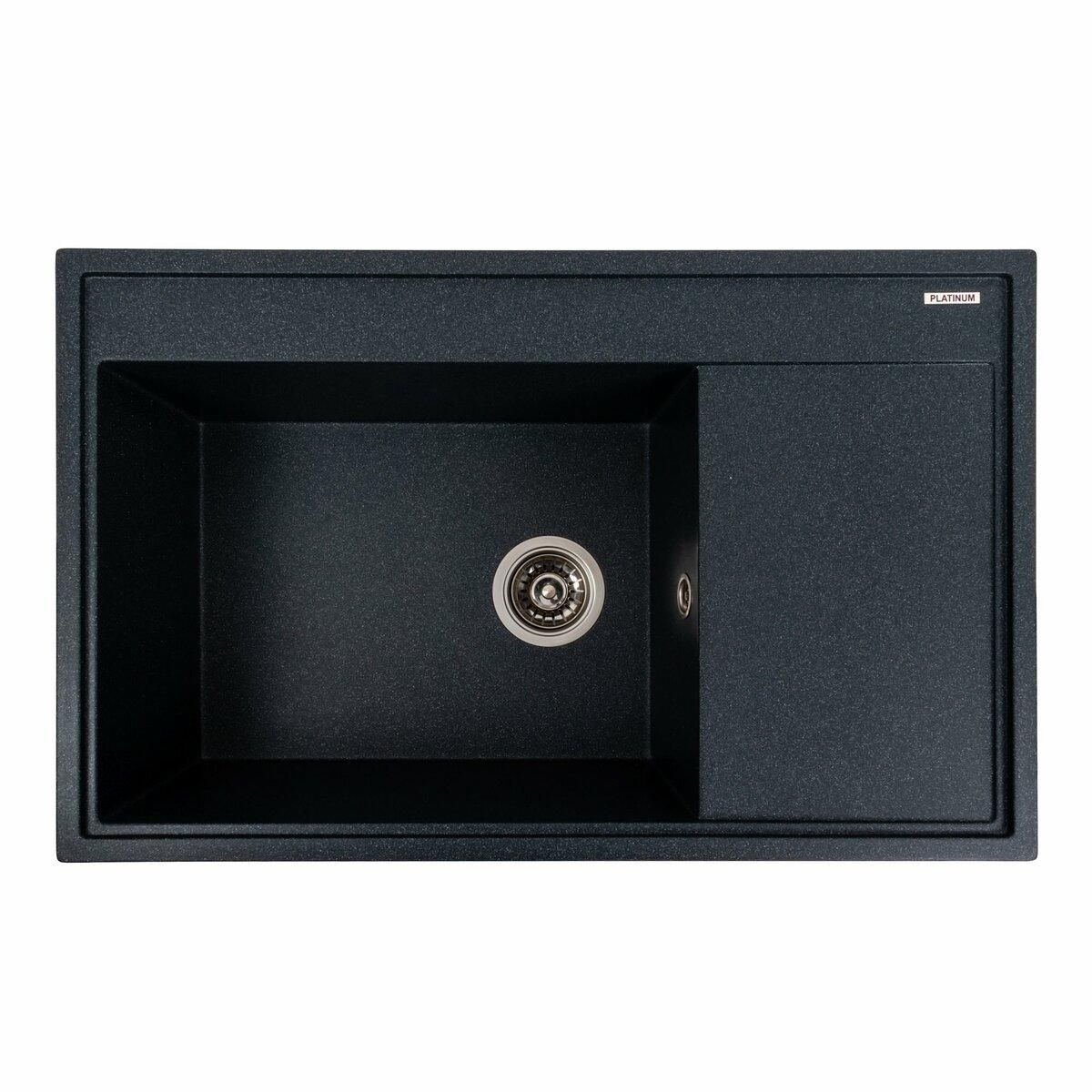 Гранітна мийка для кухні Platinum 7950 AZURIT матовий Антрацит Гранітна мийка для кухні Platinum 7950 AZURIT матовий Антрацит