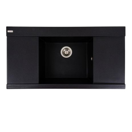 Гранитная мойка для кухни Platinum 9651 ATLAS матовый Черный металлик Гранитная мойка для кухни Platinum 9651 ATLAS матовый Черный металлик