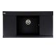 Гранітна мийка для кухні Platinum 9651 ATLAS матовий Чорний металік Гранітна мийка для кухні Platinum 9651 ATLAS матовий Чорний металік