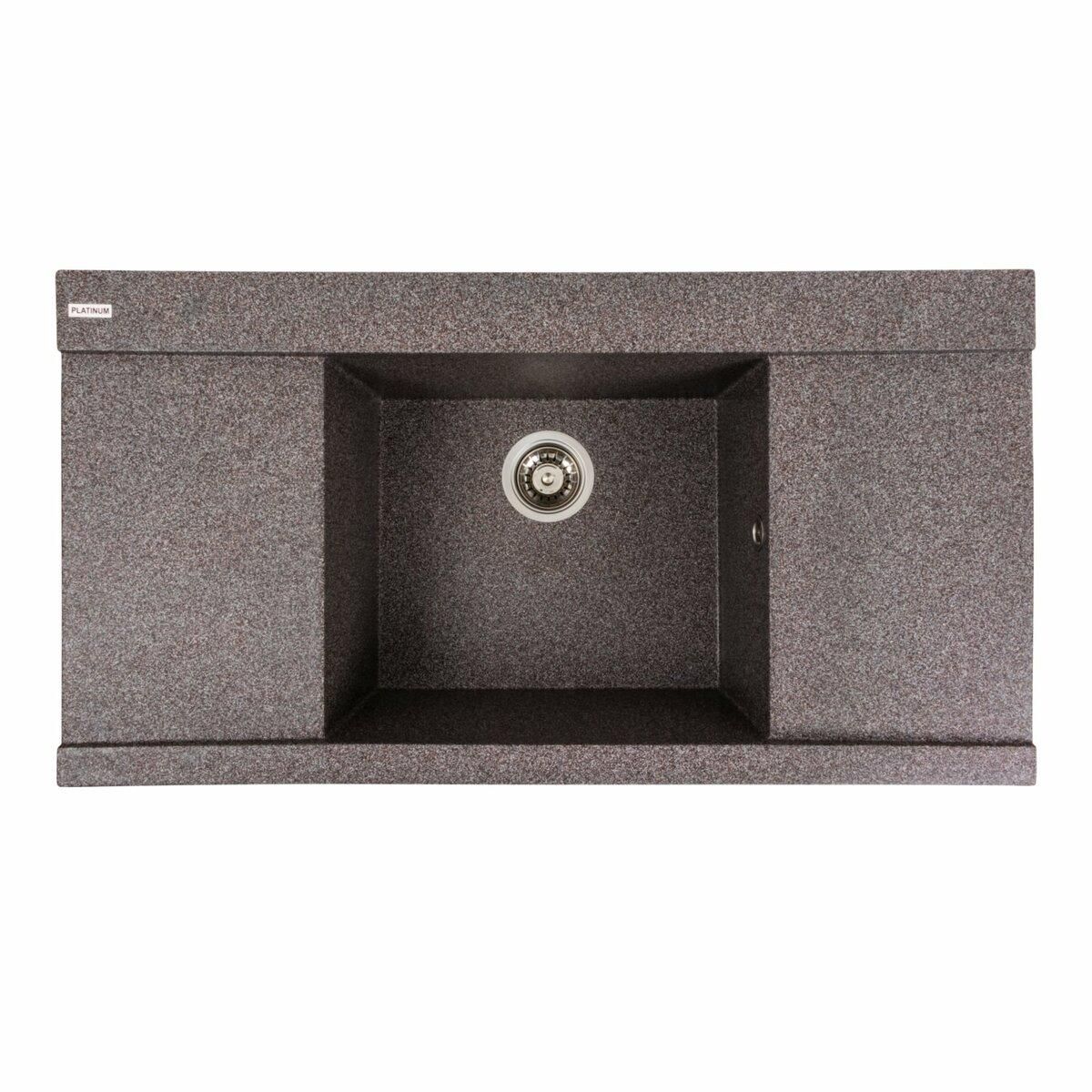 Гранитная мойка для кухни Platinum 9651 ATLAS матовый Микс Гранитная мойка для кухни Platinum 9651 ATLAS матовый Микс