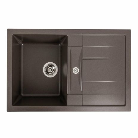 Гранитная мойка для кухни Platinum 7850 TROYA матовая Темная скала Гранитная мойка для кухни Platinum 7850 TROYA матовая Темная скала