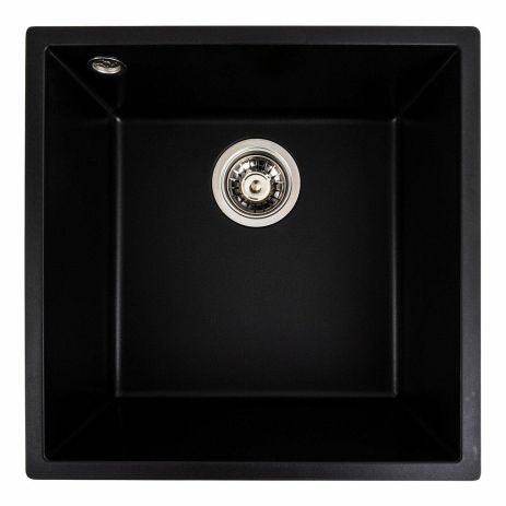 Гранитная мойка для кухни Platinum 4040 RUBA матовый черный Гранитная мойка для кухни Platinum 4040 RUBA матовый черный