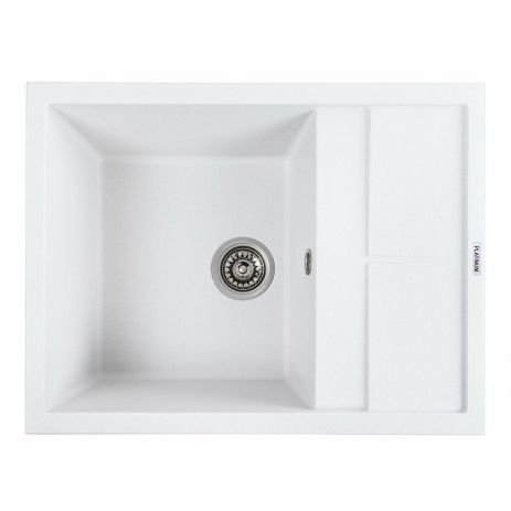 Гранитная мойка для кухни Platinum 6550 LOTOS матовая Белая Гранитная мойка для кухни Platinum 6550 LOTOS матовая Белая