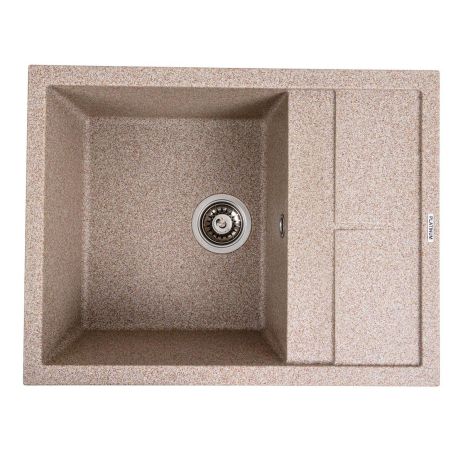 Гранітна мийка для кухні Platinum 6550 LOTOS матова карамель Гранітна мийка для кухні Platinum 6550 LOTOS матова карамель