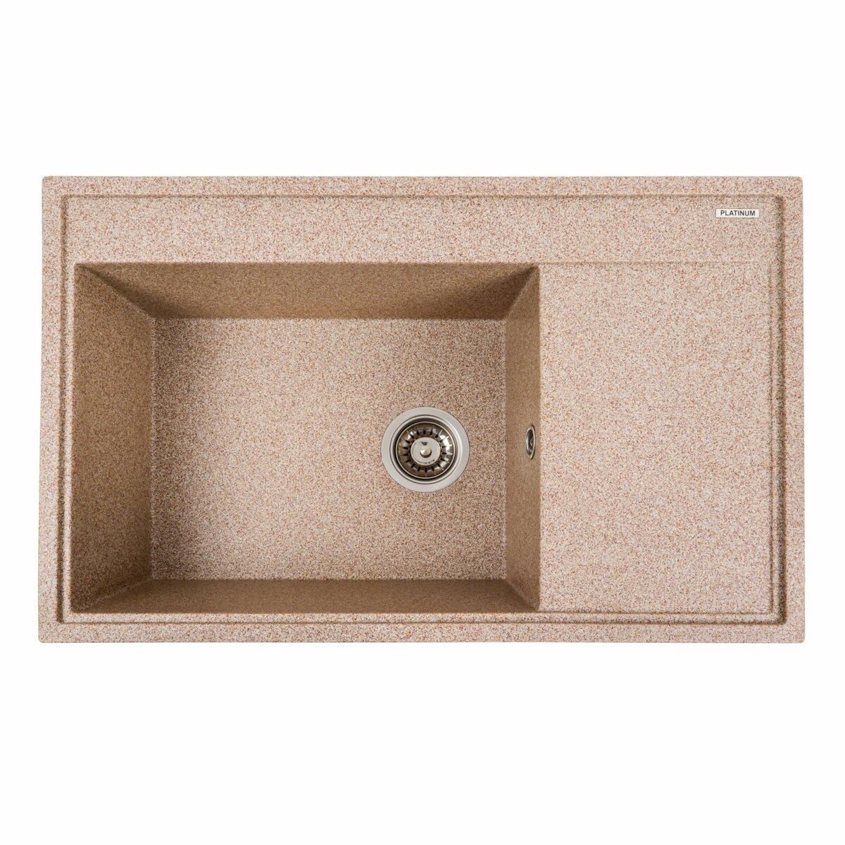 Гранитная мойка для кухни Platinum 7950 AZURIT матовая Карамель Гранитная мойка для кухни Platinum 7950 AZURIT матовая Карамель