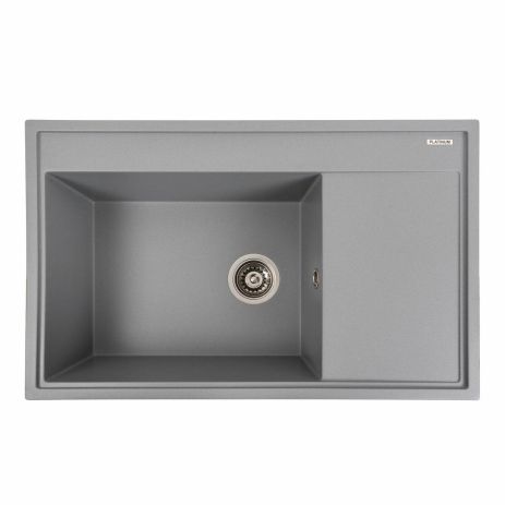 Гранітна мийка для кухні Platinum 7950 AZURIT матовий Сірий металік Гранітна мийка для кухні Platinum 7950 AZURIT матовий Сірий металік