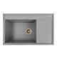 Гранітна мийка для кухні Platinum 7950 AZURIT матовий Сірий металік Гранітна мийка для кухні Platinum 7950 AZURIT матовий Сірий металік