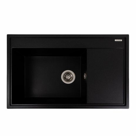 Гранітна мийка для кухні Platinum 7950 AZURIT матовий Чорний металік Гранітна мийка для кухні Platinum 7950 AZURIT матовий Чорний металік