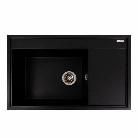 Гранітна мийка для кухні Platinum 7950 AZURIT матовий Чорний металік Гранітна мийка для кухні Platinum 7950 AZURIT матовий Чорний металік
