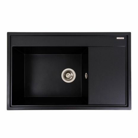 Гранітна мийка для кухні Platinum 7950 AZURIT матовий Чорний Гранітна мийка для кухні Platinum 7950 AZURIT матовий Чорний