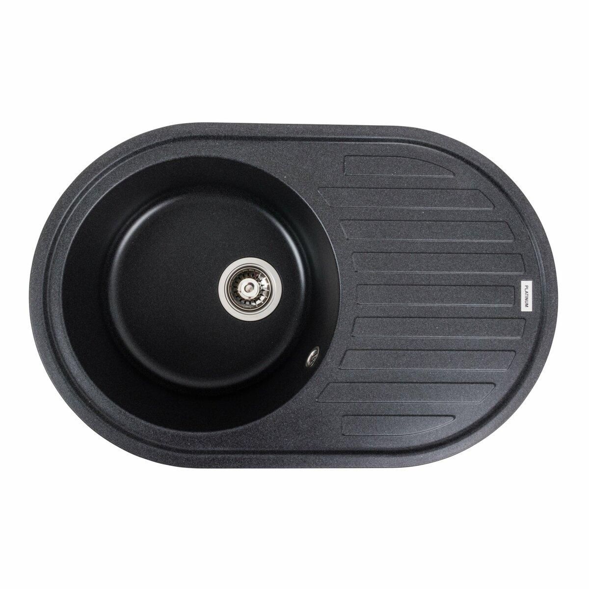 Гранітна мийка для кухні Platinum 7750 LIRA матовий Карбон Гранітна мийка для кухні Platinum 7750 LIRA матовий Карбон