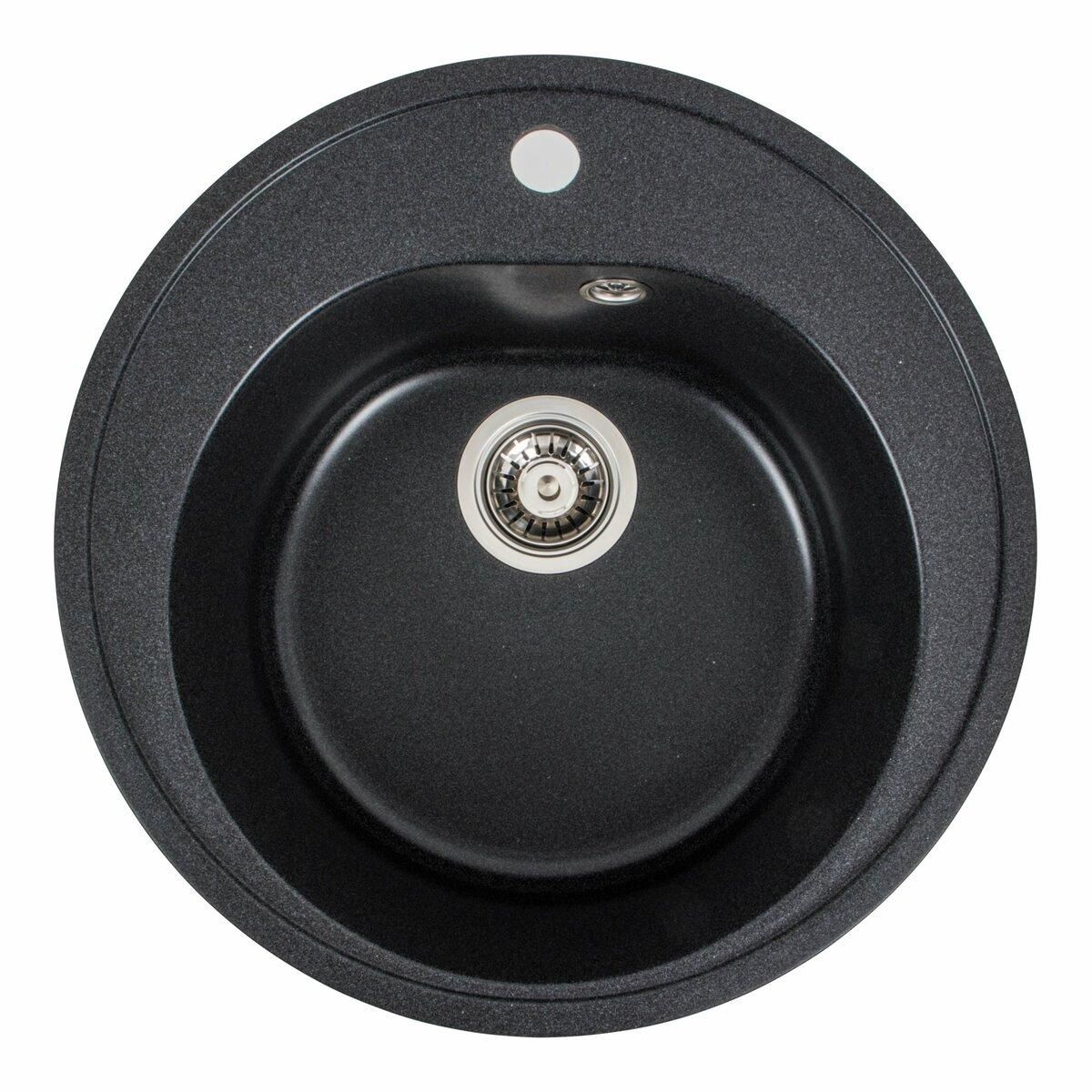 Гранитная мойка для кухни Platinum 510 LUNA матовий Карбон Гранитная мойка для кухни Platinum 510 LUNA матовий Карбон